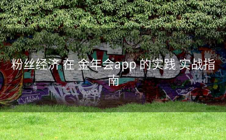 粉丝经济 在 金年会app 的实践 实战指南