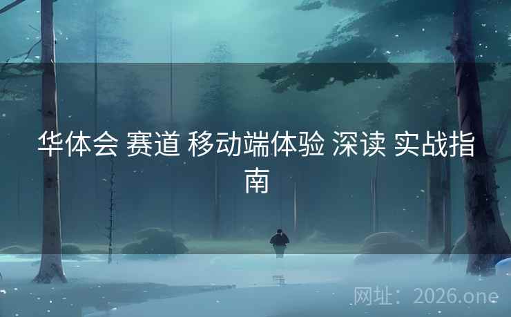 华体会 赛道 移动端体验 深读 实战指南