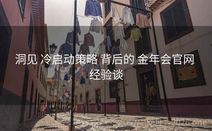 洞见 冷启动策略 背后的 金年会官网 经验谈