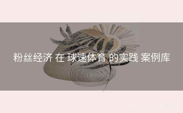 粉丝经济 在 球速体育 的实践 案例库